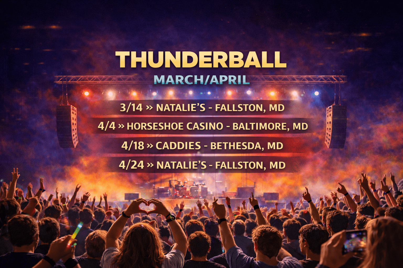 Thunderball Upcoming Gig Schedule